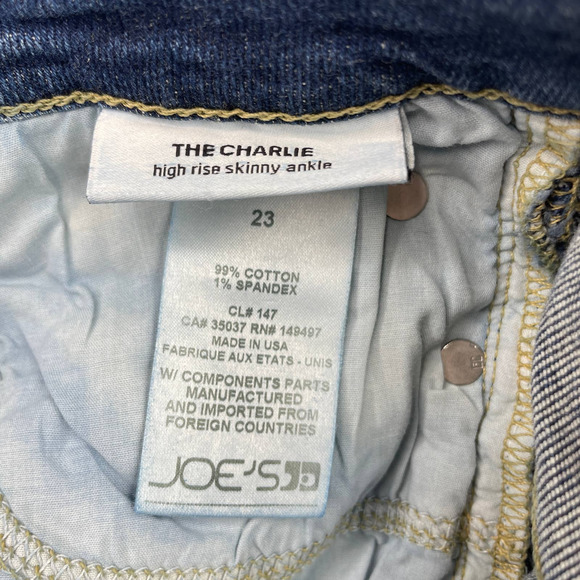 Joe's Jeans Women's The Charlie High Rise Skinny Ankle Jeans Size 23 - Picture 8 of 8